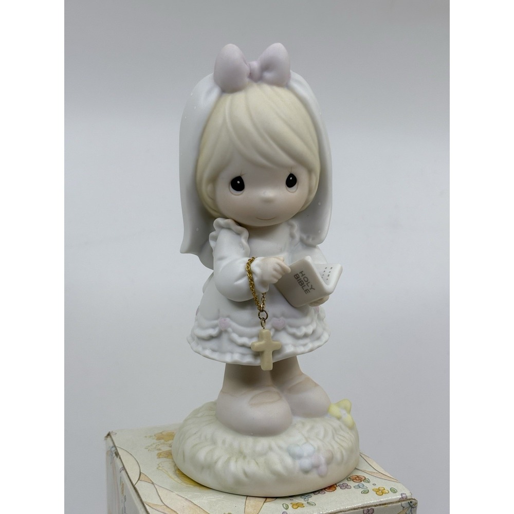 Precious Moments 1989 Figurine "This Day Has Been Made In Heaven" Box